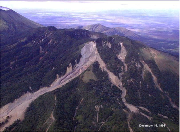 Landslide at Casita volcano