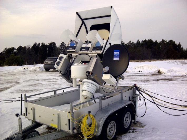 The ADMIRARI instrument in the snow at the GCPEx CARE site