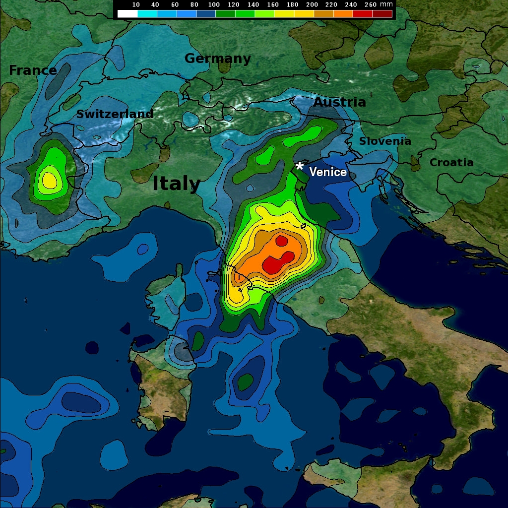 Heavy Rain Brings Flooding to Central and Northern Italy