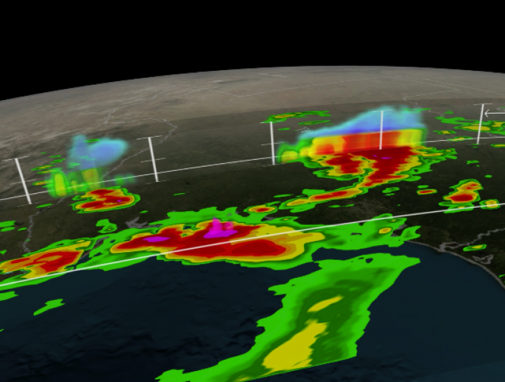 GPM Sees Tropical Storm Bill Over Texas