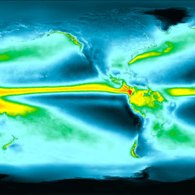 Map of Earth Showing the GPM Grand Average Climatology. 