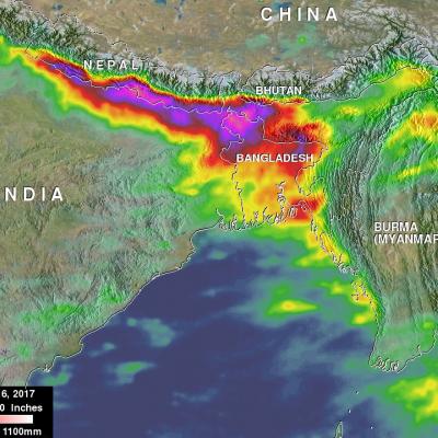 Deadly Southern Asia Flooding Rainfall Measured By NASA's IMERG 