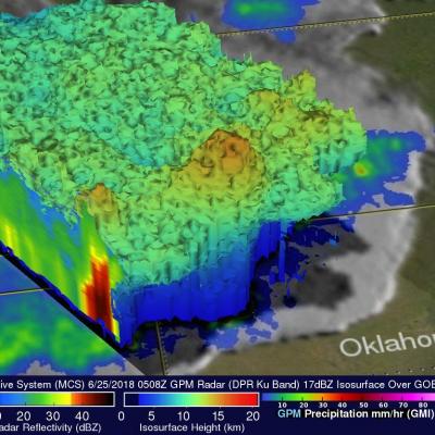 Oklahoma Mesoscale Convective System (MCS) Examined With GPM 