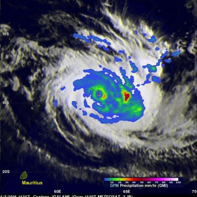 GPM Looks Into Cyclone Joalane's Eye 