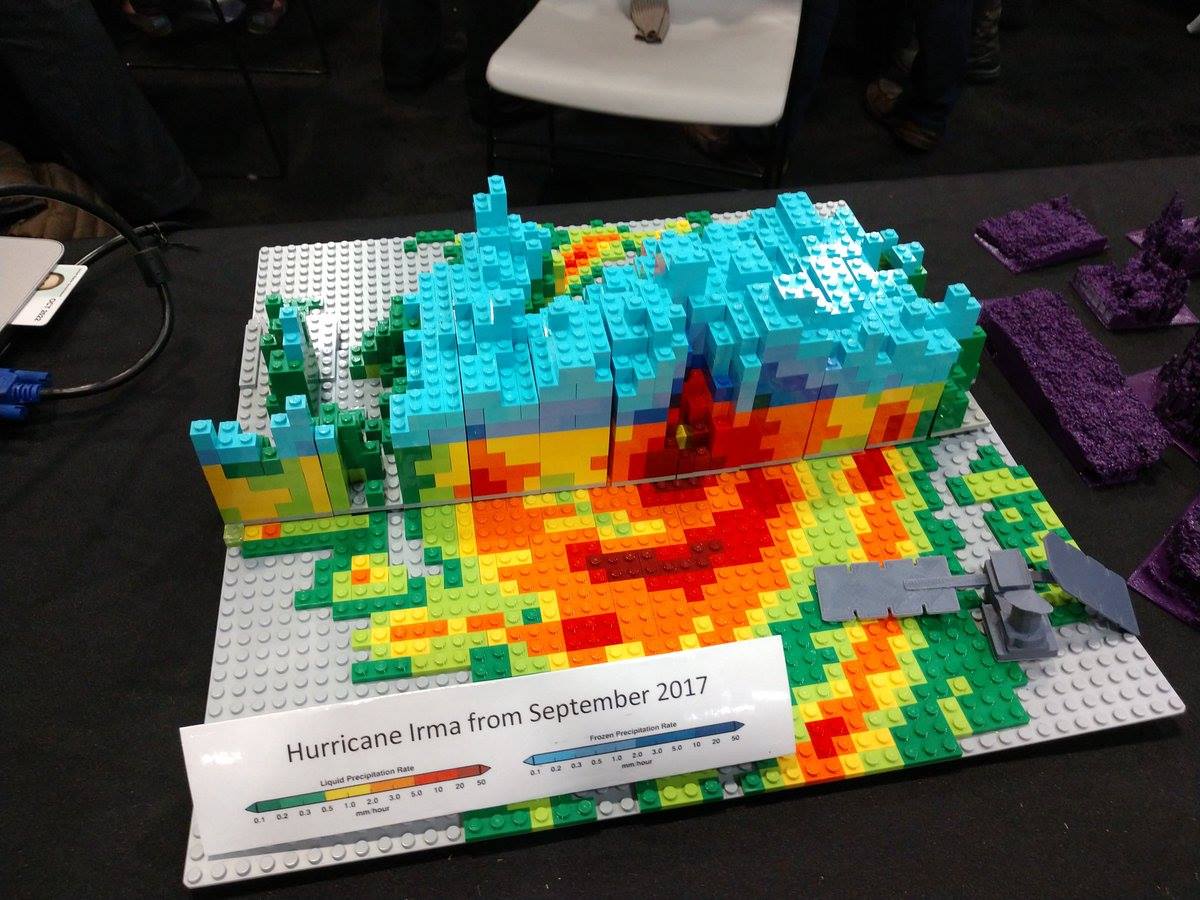 Photo of the GPM LEGO Hurricane Irma