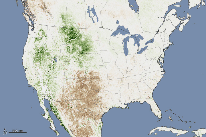 Drought map of the US