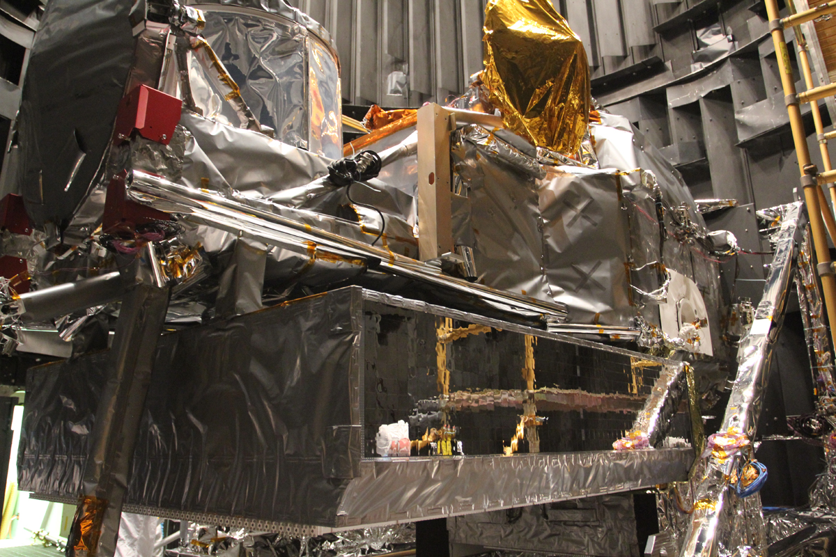 Closeup of GPM entering the thermal vac