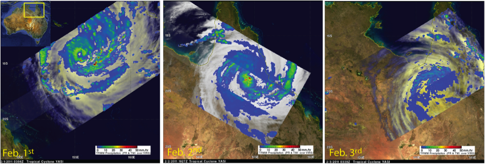 TRMM Satellite Image of Tropical Cyclone Yasi