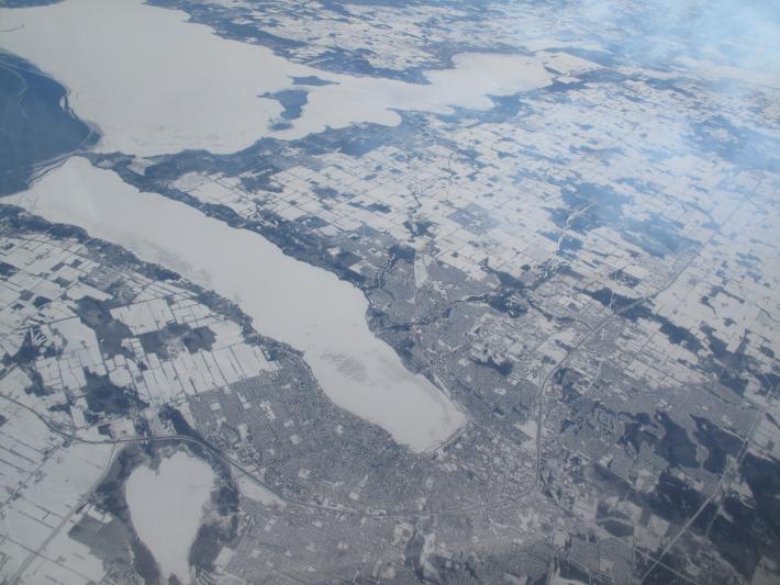 Flying over Ontario
