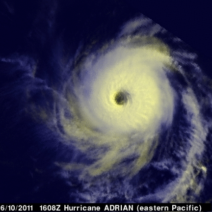 TRMM image of hurricane Adrian