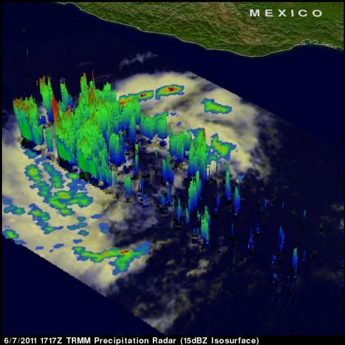 TRMM radar image of Adrian