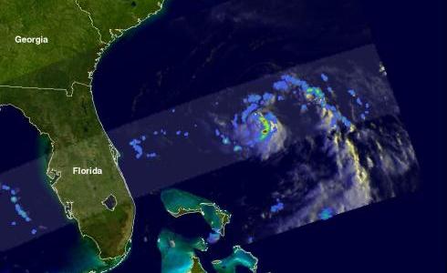 TRMM image of BRET off the coast of Florida