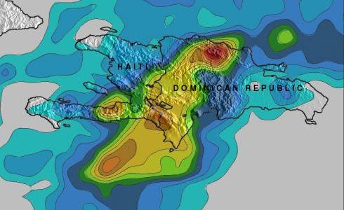 TRMM image of Caribbean floods
