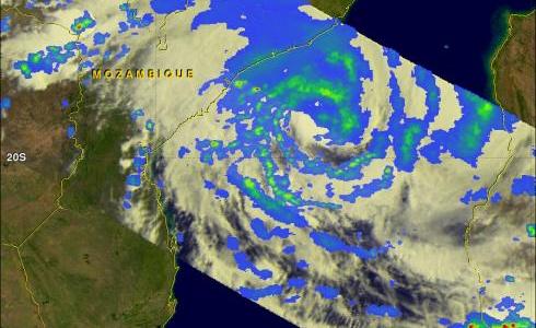 TRMM image of Tropical Cyclone Funso over Mozambique