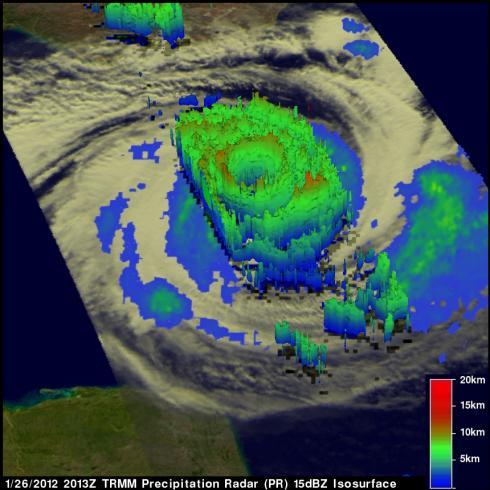 TRMM radar image of Funso