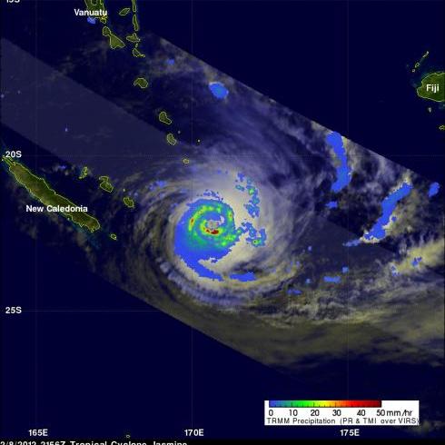 TRMM  image of tropical cyclone Jasmine