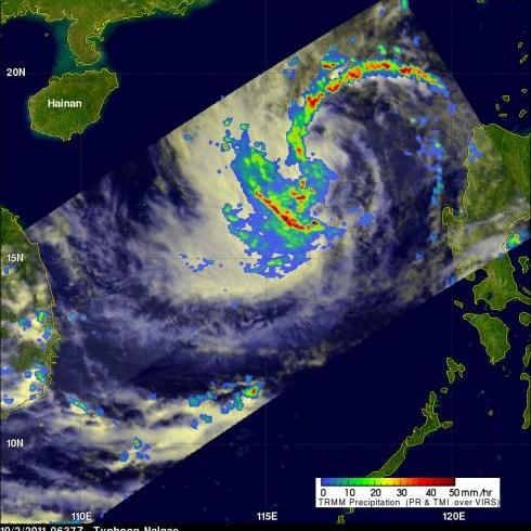 TRMM image of Nalgae hading towards China