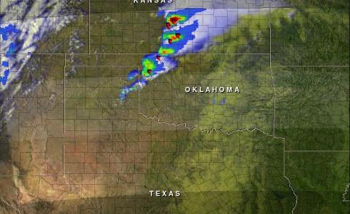 TRMM image of great plains Tornadoes
