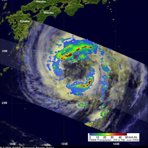 Tropical Storm Talas Approaches Japan