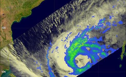 TRMM image of tropical storm Shane