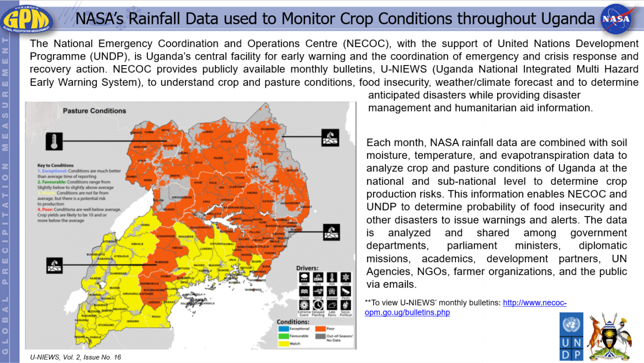 NASA’s Rainfall Data used to Monitor Crop Conditions throughout Uganda