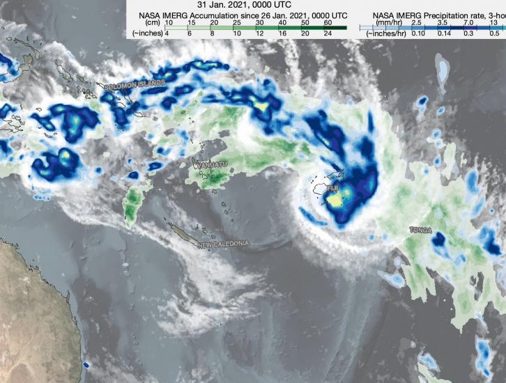 IMERG Captures Rainfall from Tropical Cyclone Ana in Fiji