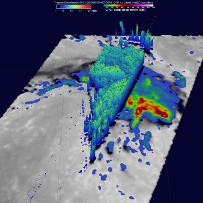 Developing Tropical Cyclone Viewed By GPM 