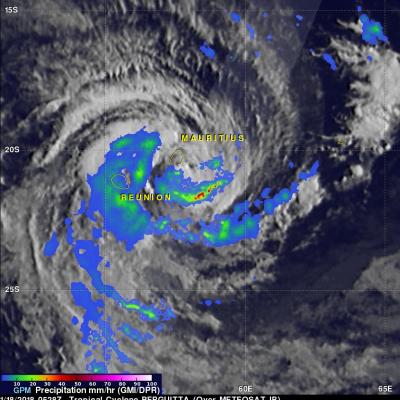  GPM Sees Tropical Cyclone BERGUITTA Battering Mauritius