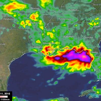 Extreme Rainfall Along the Gulf Coast Measured by IMERG