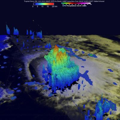 GPM Sees Powerful Storms Within Tropical Storm IDA 