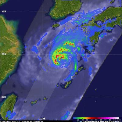 GPM Sees Typhoon Malakas Starting To Batter Japan 