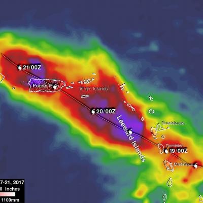 Hurricane Maria's Torrential Rainfall Measured By IMERG