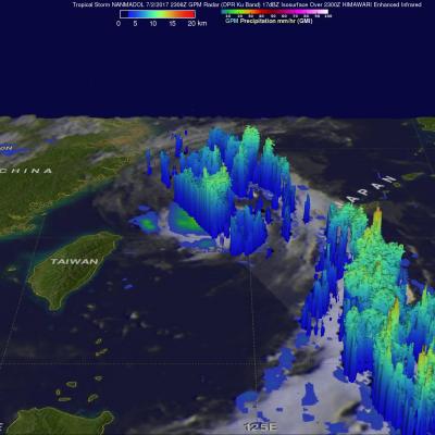 GPM Views Intensifying Tropical Storm Nanmadol 