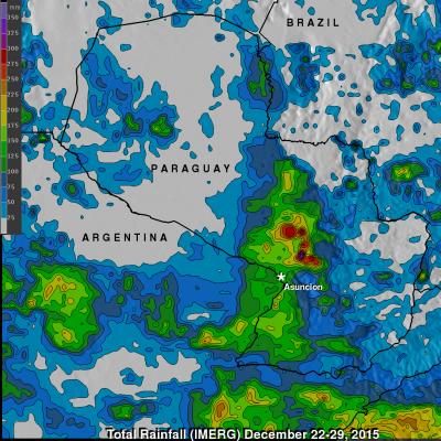Paraguay's Deadly Flooding Rainfall Measured By IMERG 