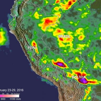 Peru Flooding Rainfall Measured By IMERG 