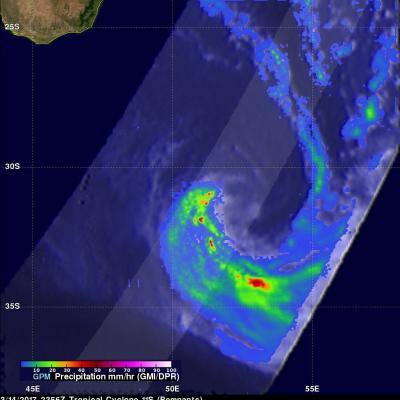 Tropical Cyclone's Remnants Examined By GPM 
