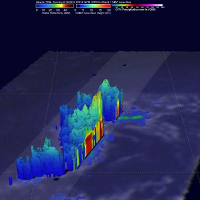 GPM Satellite Sees Forming Atlantic Tropical Depression 