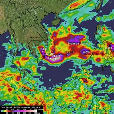 NASA's IMERG Used To Analyze Tropical Storm Usagi's Rainfall
