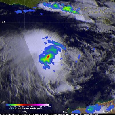 GPM Finds Rainfall Increasing With Tropical Cyclone Yvette 