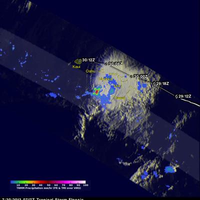 Weakening Tropical Storm Flossie Hits Hawaiian Islands 