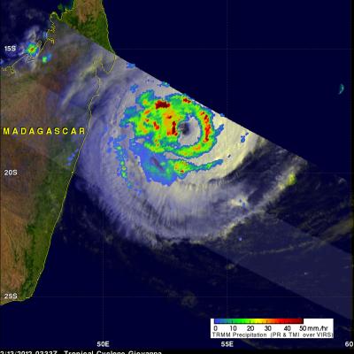 TRMM image of Giovanna near Madagascar