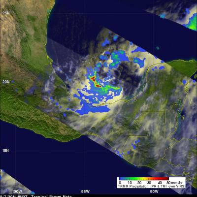 TRMM image of tropical storm Nate