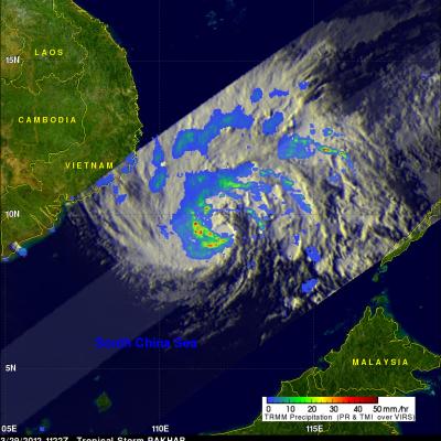 TRMM image of Typhoon Pakhar
