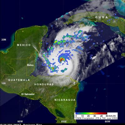 TRMM image of hurricane Rina
