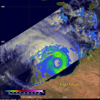Tropical Cyclone Rusty Heading For Australia 