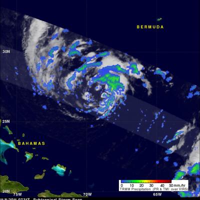 TRMM image of subtropical storm Sean