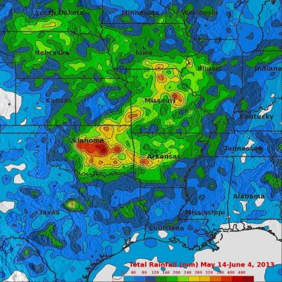 Deadly Tornadoes and Flooding Rainfall in the U.S.