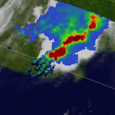 TRMM Image of Tornado in Louisiana